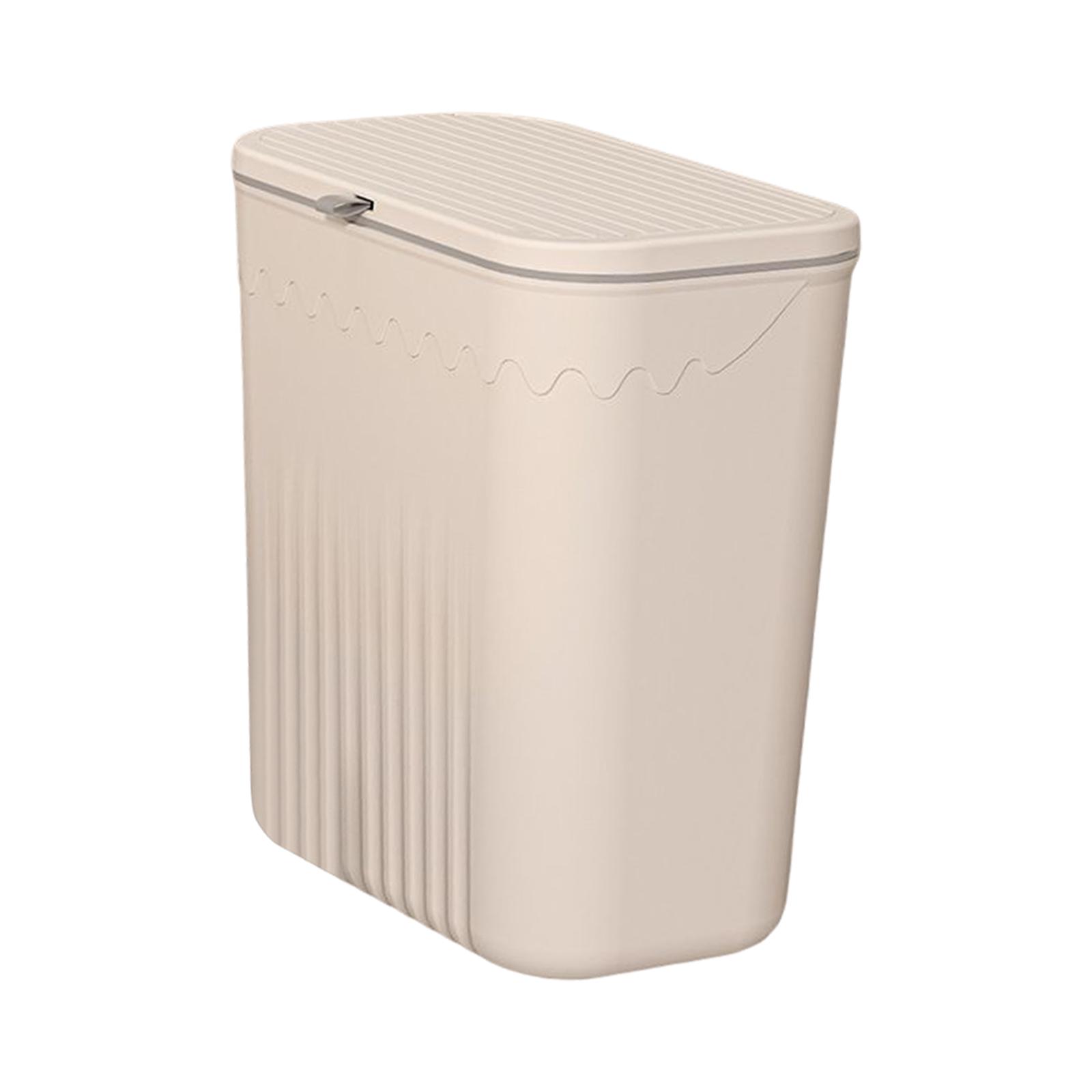 Magideal - Organizadores De Papelera De Cocina Para El Hogar, Papelera Para Ahorrar Espacio Con Tapa, Multifunción, Gran Capacidad, Para Colgar En La Pared , Beige