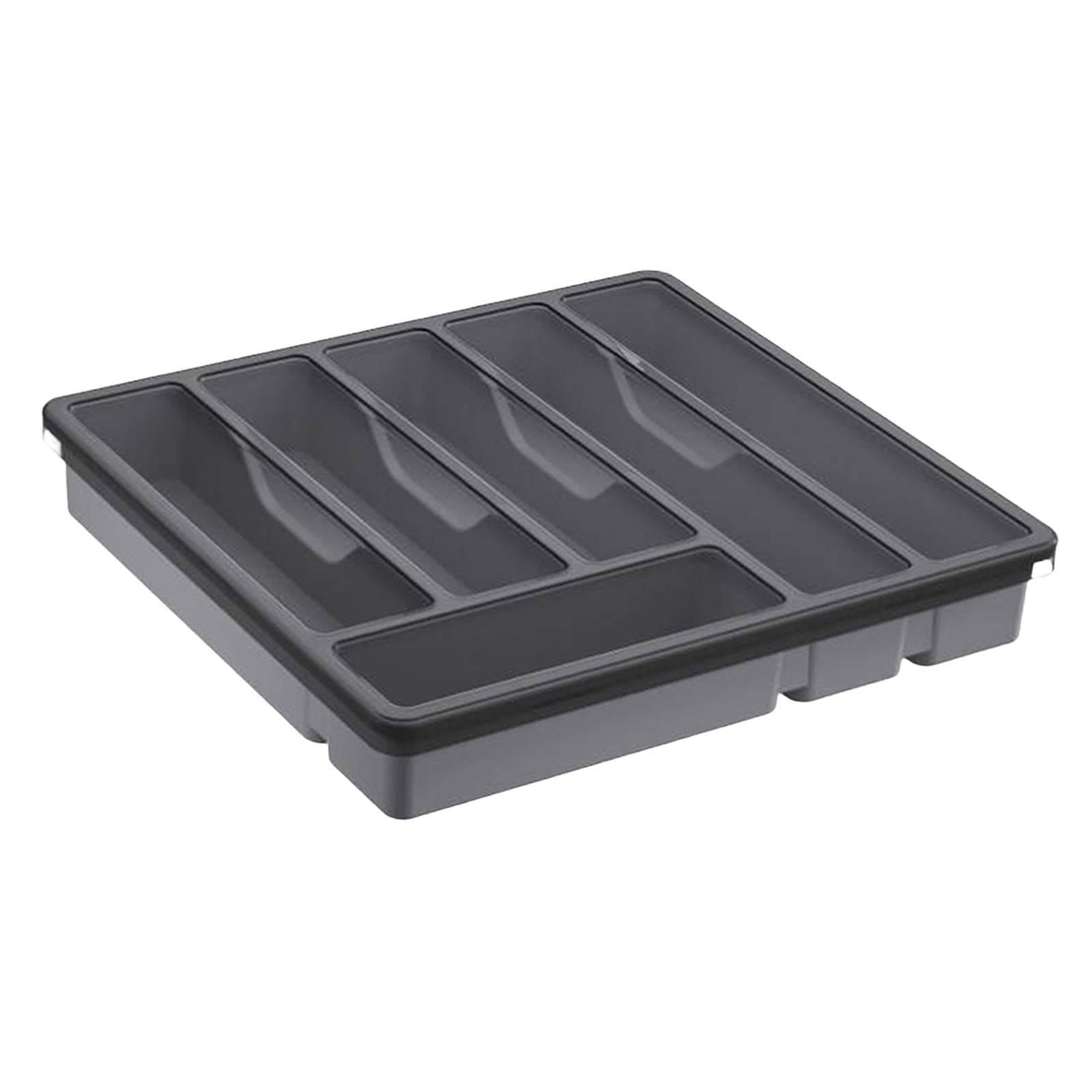 Magideal - Bandeja Para Cubiertos, Organizador De Cajones, Cucharas, Tenedores, Cuchillos, Funda, Soporte, Bandeja De Utensilios Cubierta Para El Hogar, Picnics, Gris