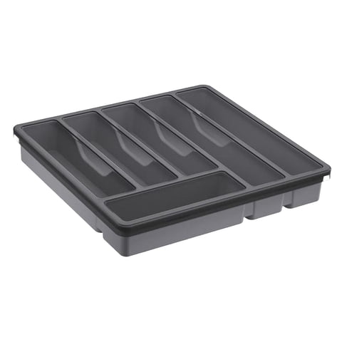 Magideal - Bandeja Para Cubiertos, Organizador De Cajones, Cucharas, Tenedores, Cuchillos, Funda, Soporte, Bandeja De Utensilios Cubierta Para El Hogar, Picnics, Gris