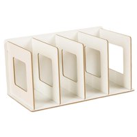 Bothyi - Estantería De Madera Para Escritorio, Organizador De Archivos Multifuncional Para Oficina, Dormitorio, Color Blanco