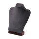 thumbnail image 4 of Exhibidor De Collares Con Cadena, Soporte Para Busto, Adorno Para Vitrina, Tienda, Mesa, Terciopelo Gris Oscuro, 4 of 5