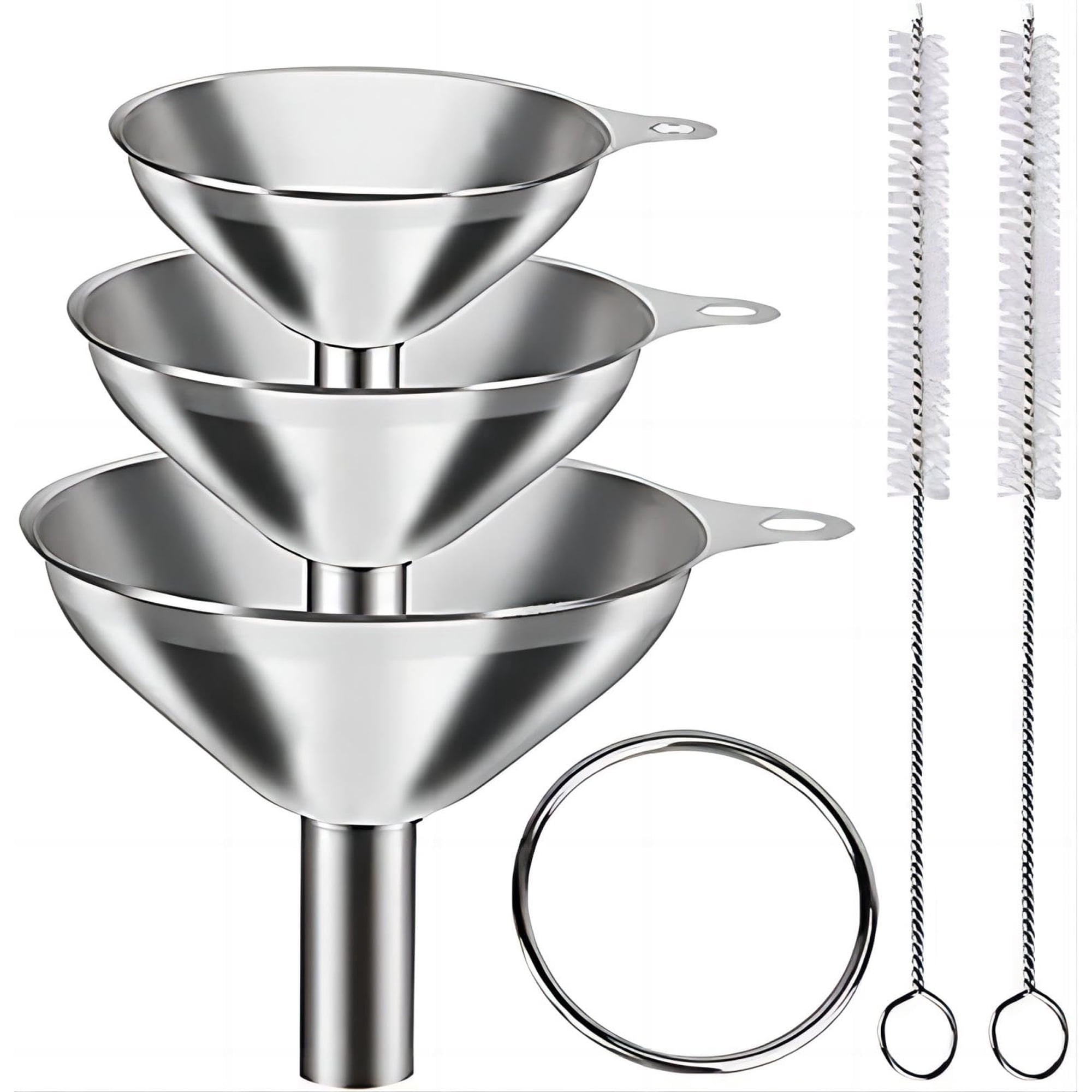 Set De Embudos Yevior 3 En 1 De Acero Inoxidable Para Cocina