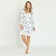 thumbnail image 1 of Camisa de Dormir Sesgo Blanco Estampado, 1 of 4
