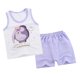 thumbnail image 3 of Traje de verano para bebés, ni?os, camiseta sin mangas casual, tops y pantalones cortos Elephant 55, 3 of 5