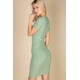 thumbnail image 2 of Vestido Midi Ajustado de Canalé - Verde, 2 of 4