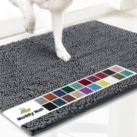 Felpudo Para Perros Muddy Mat, Superabsorbente, Microfibra, Gris, 30 X 19
