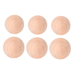 Magideal - 6 Bolas De Madera, Esferas De Madera, Orbes Divertidos Sin Terminar, Suministros Para Decorar, Lisos, Rústicos, Decorativos, Resistentes, Proyectos De