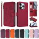 thumbnail image 3 of Funda Cartera Mariposa para [iPhone 16 Pro] con Soporte y Cremallera Rojo, 3 of 6