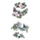 thumbnail image 2 of Hojas Verdes Botín De Flores Artificiales Para Bodas Púrpura Beige Blanco Azul, 2 of 5