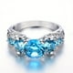 thumbnail image 1 of Inlaid Tound Cut Shiny Zircon Promise Ring Wedding Band Engagement Ring Anniversary Ring, 1 of 3