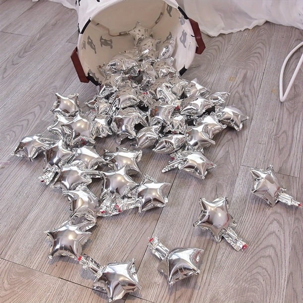 25pcs, Five-pointed Star Heart-shaped Aluminum Film Balloon, Wedding Room Decoration Opening Cloth Birthday Party Baby Birthday Decoration Balloon, Birthday Photo Prop, Birthday Party Anniversary Part