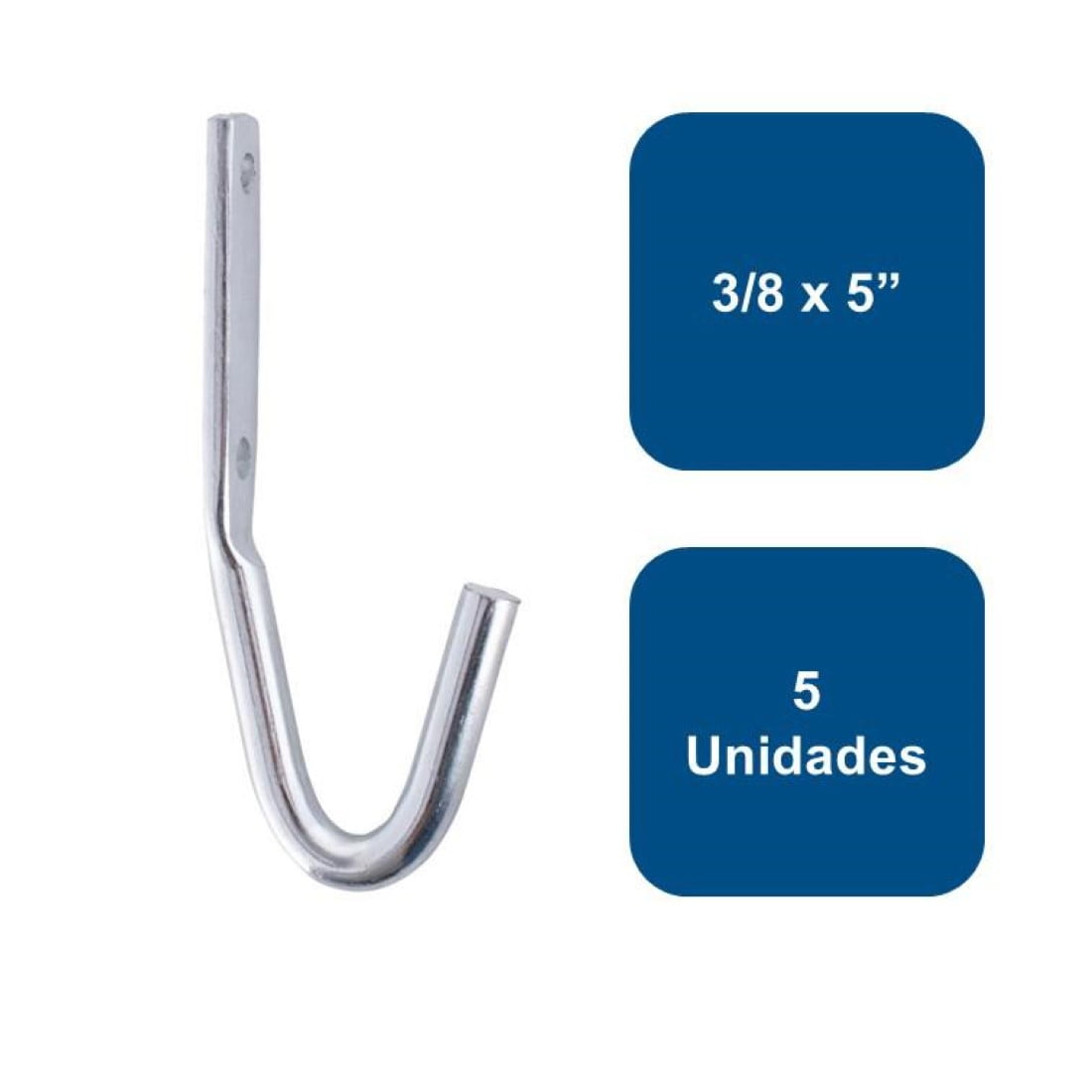 Anclajes - Soporte Gancho 3/8 X 5" 5un.