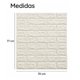 thumbnail image 3 of X15 Laminas Autoadhesivas Decomural 3d Ladrillo Pared 70x77cm Crema, 3 of 10