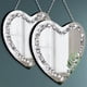 thumbnail image 2 of Espejo De Cristal Plateado Con Forma De Corazón 30 X 30 Cm Paquete De 2, 2 of 7