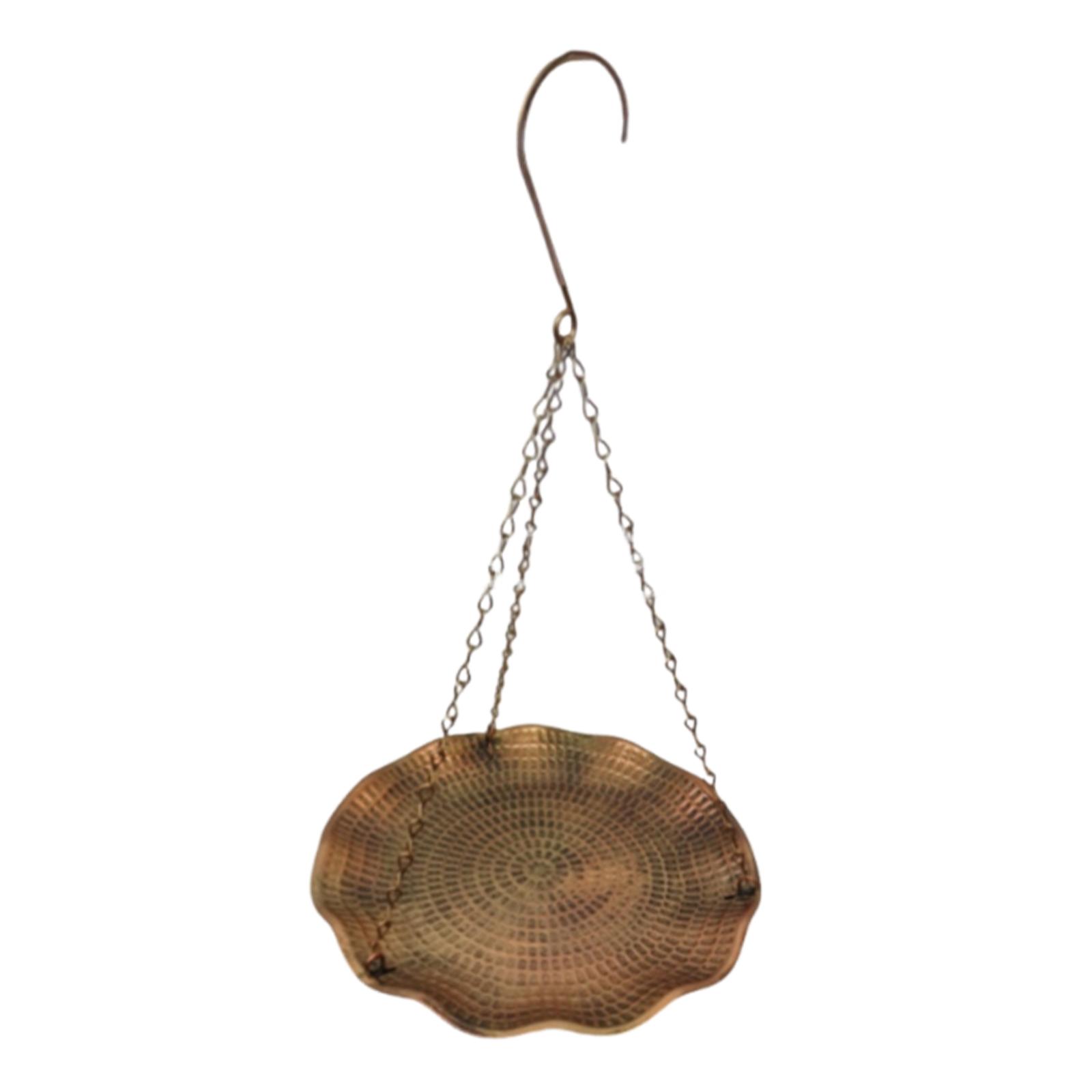 Ioensy - Plato Colgante De Metal Para Baño De Pájaros De 22 Cm, Ideal Para Jardín, Patio Y Jardín.