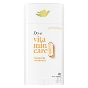 Desodorante Dove Vitamincare + En Barra Sin Aluminio 72 Gr, Peaches & Shea Butter
