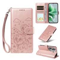 Funda Billetera Foxdock Compatible Con Oppo Reno 11 Pro, Diseño Perrito Tierno, Ranuras Para Tarjetas Y Soporte Plegable