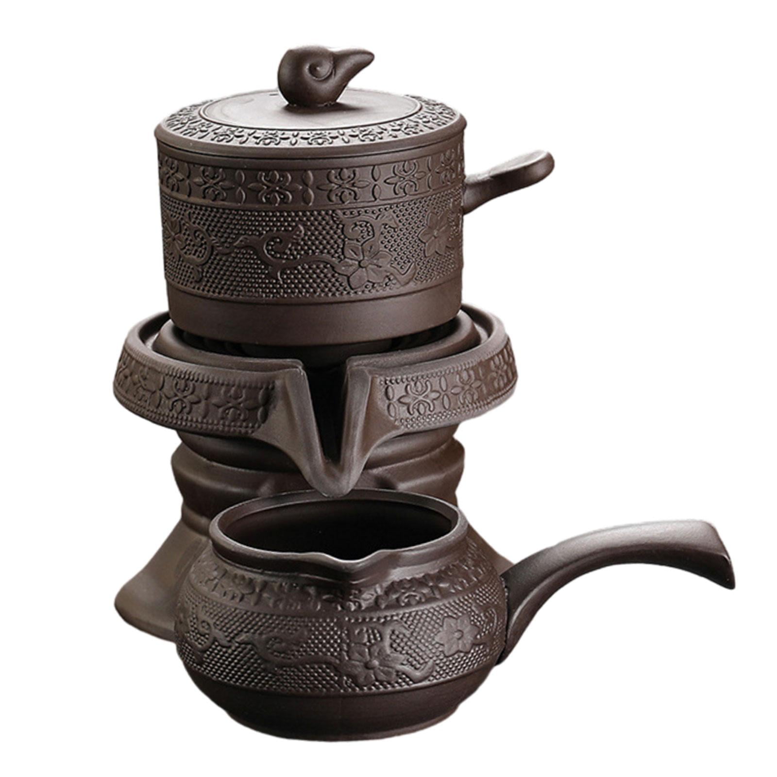 Magideal - Juego De Tetera Hecha A Mano, Juegos De Té De Arcilla Púrpura, Servicio De Té Chino Kungfú, Juego De Té Para Bodas Y Socios Comerciales Al Aire Libre Estilo A