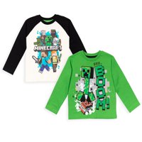 Pack De 2 Remeras De Manga Larga Minecraft Para Niños Talle 18-20