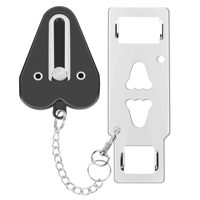 Genérica - Cerradura De Puerta De Hotel Portátil Antirrobo De Viaje Negro