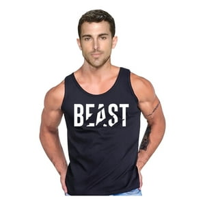 Persodesign - Polera Beast Musculosa Tank Gym Bestia Talla 2Xl Negro Hombre