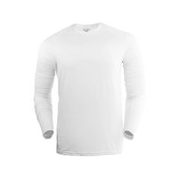 Snix - Polera Fit Infantil Primera Capa Para Futbol Manga Larga Blanca Talla 8
