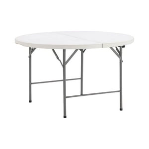 Northwest - Mesa Plegable Redonda 122X74 Cms Blanca Blanco Tamano Unico