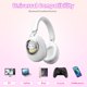 thumbnail image 2 of Auriculares inalámbricos YUSONIC con luces LED para niños (blancos), 2 of 9