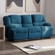 thumbnail image 2 of Bergere Perugia Reclinable 3 Cuerpos Tela Velvet Azul Petroleo, 2 of 8