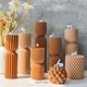 thumbnail image 2 of suxuMhao Decoración Velas Aromáticas de Soja Velas de Pilar, Paquete de 3 Velas Decorativas para Meditación y Relajación, Velas de Sándalo, Juego de Velas Marrón Claro de 3.5x2.09in para el Hogar,, 2 of 4