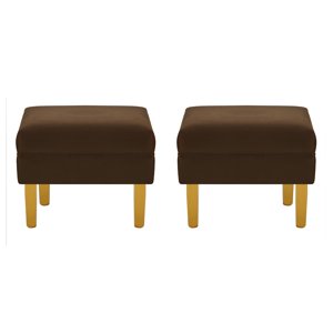 Bodevir - Set Pouf Sky 1C Felpa 01 Chocolate