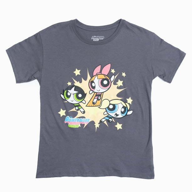 Polera Mujer Chicas Superpoderosas Gris Cartoon Network Lider