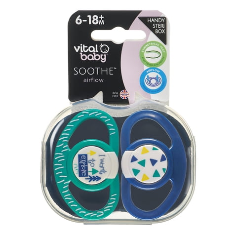Vital Baby - Pack 2 Chupetes 6-18 Meses ""I Want To Explore"". Vitalbaby