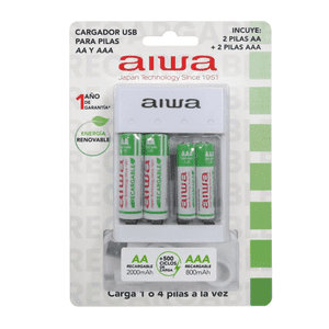 Aiwa - Cargador De Pilas Aa Y Aaa Bc 0905A Blanco
