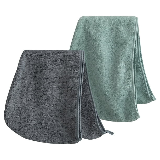 Toalla para el cabello de algodón de secado rápido, superabsorbente, para mujer, con botón (2 unidades)