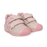 Pillin - Zapato Clásico Bebé Niña Pasos Estrellas Beige