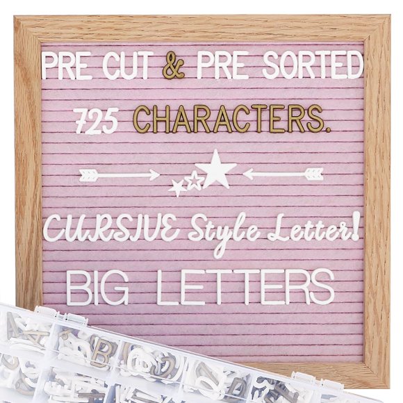 Tablero de letras Obliviscar rosa de 25 cm – 725 letras
