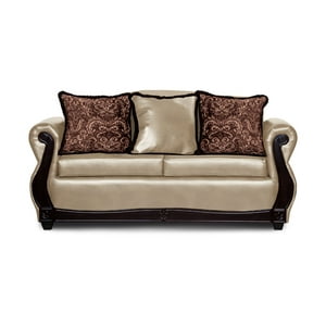 Adonis Leudh - Sofá 2 Personas Gran Columbia Felpa+Pu Beige