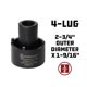 thumbnail image 2 of Caja de vaso Powerbuilt 4 pernos 7 cm 1/2" negra, 2 of 4