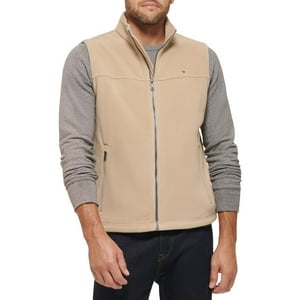 Chaleco Tommy Hilfiger De Forro Polar Para Hombre, Color Canela, Talla Xs