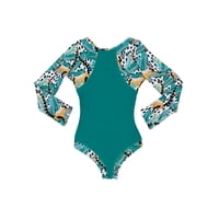 Samia - Traje De Baño De Niña Manga Larga Verde 6