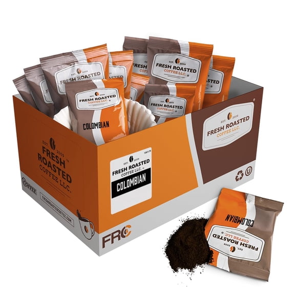 Café recién tostado colombiano premolido, 50 g x 126 paquetes