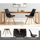 thumbnail image 3 of Set of four dining chairs, medieval modern style dining chairs for kitchen and dining room, with wooden legs, black, 3 of 3