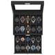 thumbnail image 1 of Caja De Reloj De 20 Ranuras Con Tapa De Cristal De 2 Capas Negra Ujwb020b01, 1 of 7