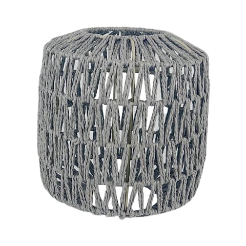 Ioensy - Cubierta De Araña Tejida A Mano De Ratán Para Comedor Techo Colgante Gris Claro B