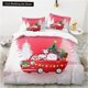 thumbnail image 1 of Merry Christmas Duvet Red Cartoon Santa Car Animals Bedding Set for Children Boy Girl Happy Holiday Theme Quilt Cover Bed Sheets, 1 of 5