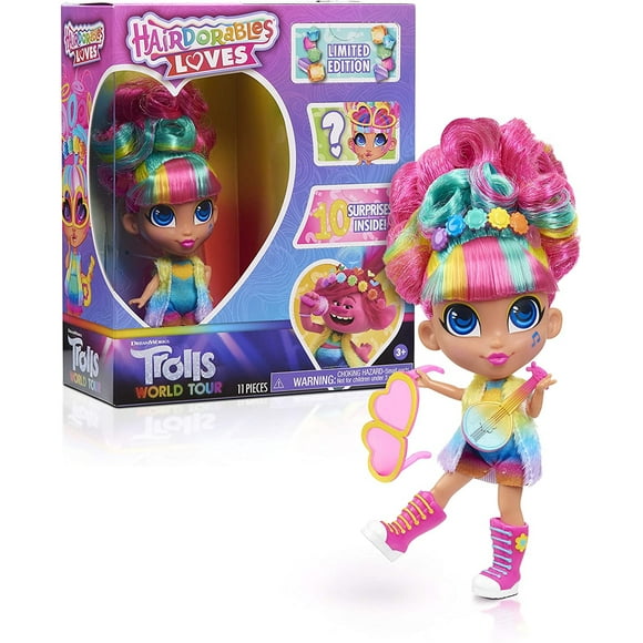 Muñeca Coleccionable Just Play Hairdorables Loves DreamWorks Trolls World Tour