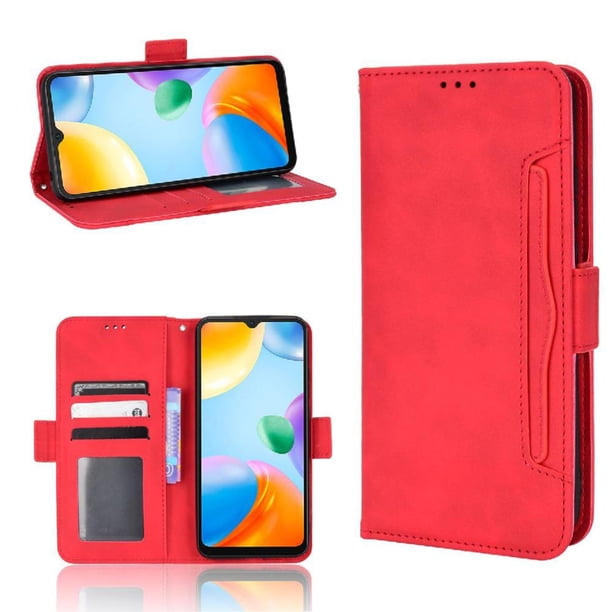 Funda Cartera Magnética para Xiaomi Redmi 10C- Tarjetero Desmontable, Cuero PU, Soporte
