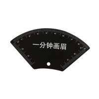 Ioensy - Plantilla De Cejas De Acero Inoxidable Para Principiantes, Color Negro, Herramienta Fácil De Usar, Forma De Medio Abanico