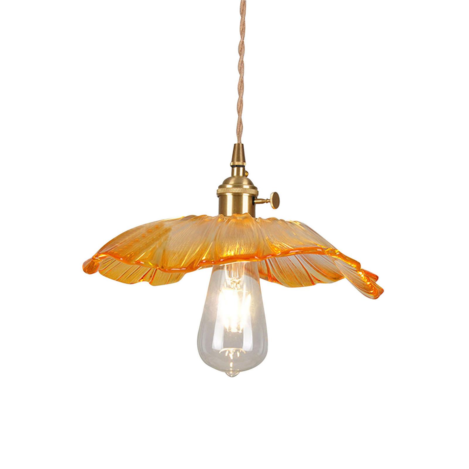 Magideal - Lámpara Colgante De Flores, Accesorios De Araña De Flores, Lámpara Colgante Nórdica Pequeña, Lámpara Colgante Led Para Comedor, Restaurante , Naranja